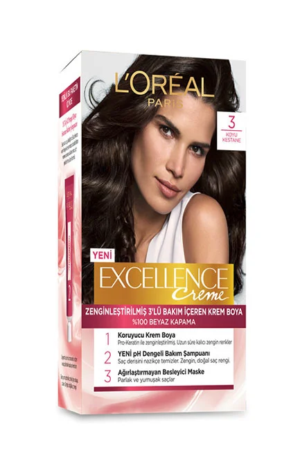 L Oreal Paris Excellence Creme Saç Boyası 3 Koyu Kestane loreal Satın Al