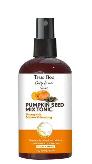 DAİLY DREAM CARE - True Bee - Daily Dream Care Series - Pumpkin Seed Kompleks Tonik 250 ML (Saç Kökü Güçlendirme - Dökülme Karşıtı ) %100 Doğal Soğuk Sıkım