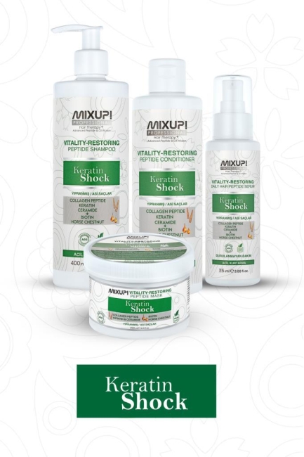 Mixup! Acil Kurtarma Yıpranmış Saçlar için Kolajen,Peptit,Keratin,Ceramide Yüksek Kontrastlı Krem 250 ML