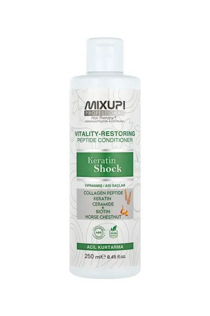 Mixup! Acil Kurtarma Yıpranmış Saçlar için Kolajen,Peptit,Keratin,Ceramide Yüksek Kontrastlı Krem 250 ML