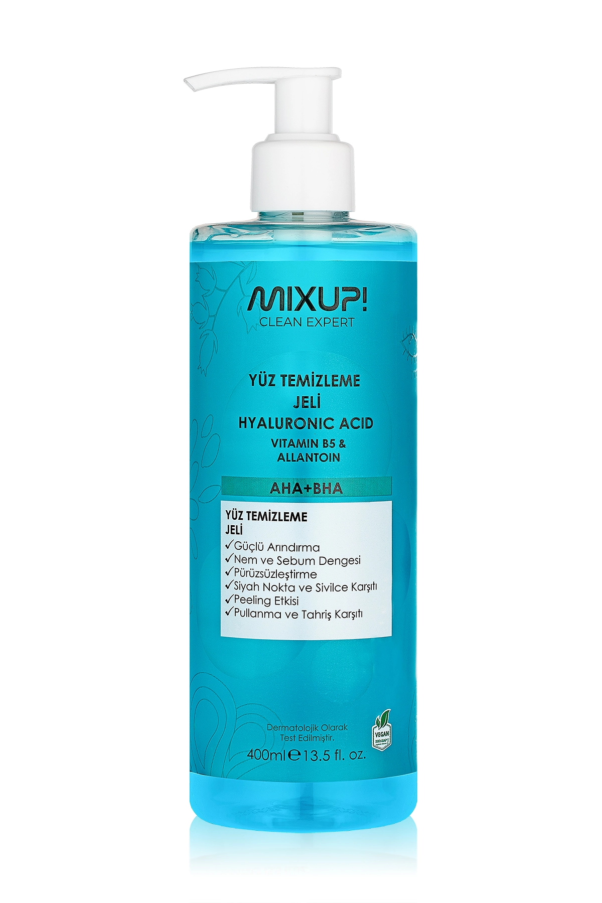 Mixup! Aha & Bha Hyaluronic Acid - Canlandırıcı & Akne Karşıtı Ve Nemlendirici Temizleme Jeli 400 ml