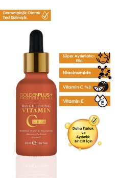 GoldenPlus Aydınlatıcı Etkili C Vitamini Serumu %3 30ml Ve Göz Altı Torbalanma Morluk Karşıtı Göz Serumu 30ml - Thumbnail