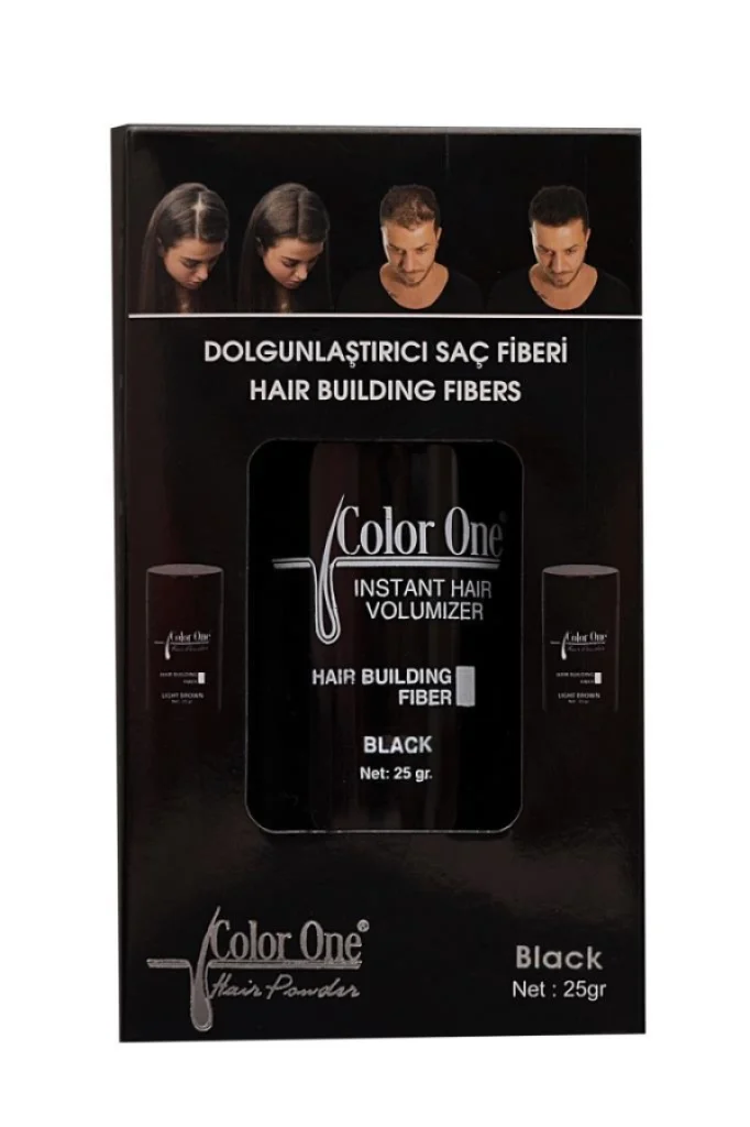 Color One - Color One Dolgunlaştırıcı Saç Fiberi Siyah Hair Building Fibers Black 25gr