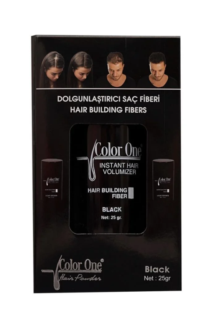 Color One Dolgunlaştırıcı Saç Fiberi Siyah Hair Building Fibers Black 25gr