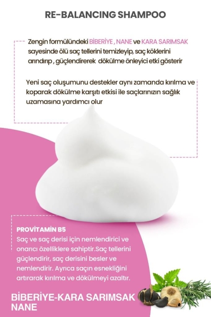 BOTANICA COMFORT Dökülme Önleyici Güçlendirici Saç Oluşumu Destekleyici Biberiye, Kara Sarımsak Özlü Şampuan 400 ML