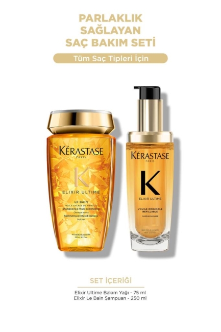 Kerastase Elixir Parlaklık Sağlayan Saç Bakım Seti