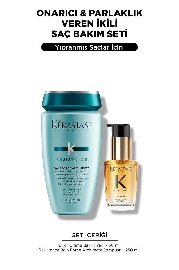 Kerastase - Kerastase Elixir & Resistance Yoğun Onarıcı & Parlaklık Veren Ikili Saç Bakım Seti