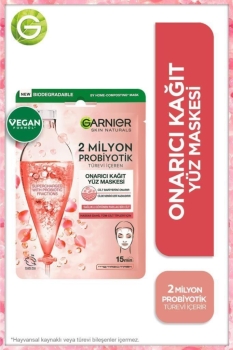 Garnier 2 Milyon Probiyotik Türevi İçeren Onarıcı Kağıt Yüz Maskesi - Thumbnail