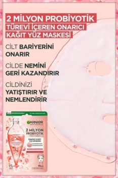 Garnier 2 Milyon Probiyotik Türevi İçeren Onarıcı Kağıt Yüz Maskesi - Thumbnail