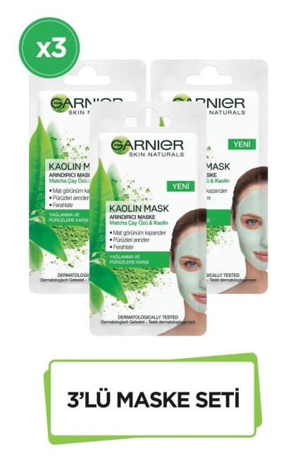 Garnier Arındırıcı Matcha Çay Maskesi 8 ml 3'lü Set 