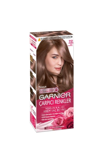 Garnier Çarpıcı Renkler Saç Boyası 7.12 İnci Kumral