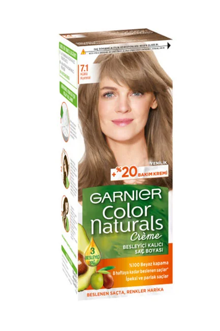 Garnier Color Naturals Saç Boyası 7.1 Küllü Kumral