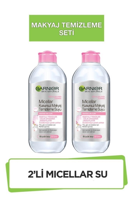 Garnier Micellar 2'li Kusursuz Makyaj Temizleme Suyu 375 Ml + 375 Ml