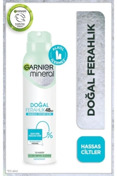 Garnier - Garnier Mineral Doğal Ferahlık Hassas Ciltler İçin Sprey Deodarant 150 ml