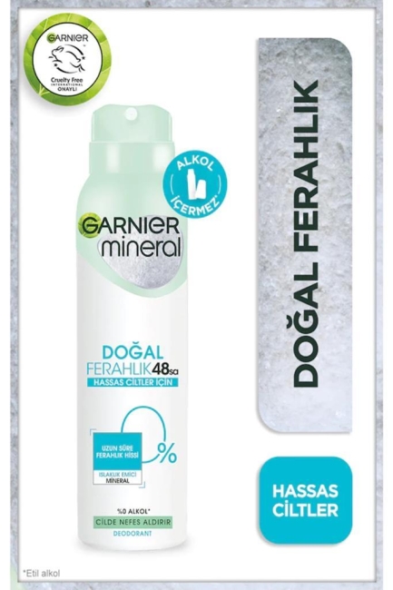 Garnier Mineral Doğal Ferahlık Hassas Ciltler İçin Sprey Deodarant 150 ml