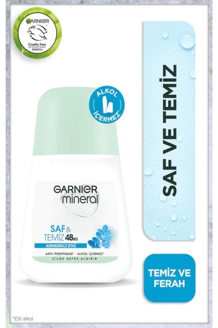 Garnier Mineral Saf & Temiz Arındırıcı Roll-On Deodorant 50 ml