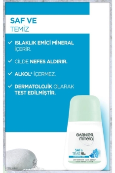 Garnier Mineral Saf & Temiz Arındırıcı Roll-On Deodorant 50 ml - Thumbnail