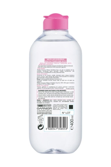 Garnier Skin Naturals Micellar Hassas Ciltler İçin Kusursuz Makyaj Temizleme Suyu 400 ml