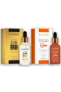 GoldenPlus 24k Gold Luxury Serum 30ml & C Vitamini Serum 30ml - Thumbnail