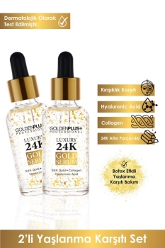 GoldenPlus Yaşlanma Ve Kırışıklık Karşıtı Altın Parçacıklı Serum 30ml 2'li Set - Thumbnail