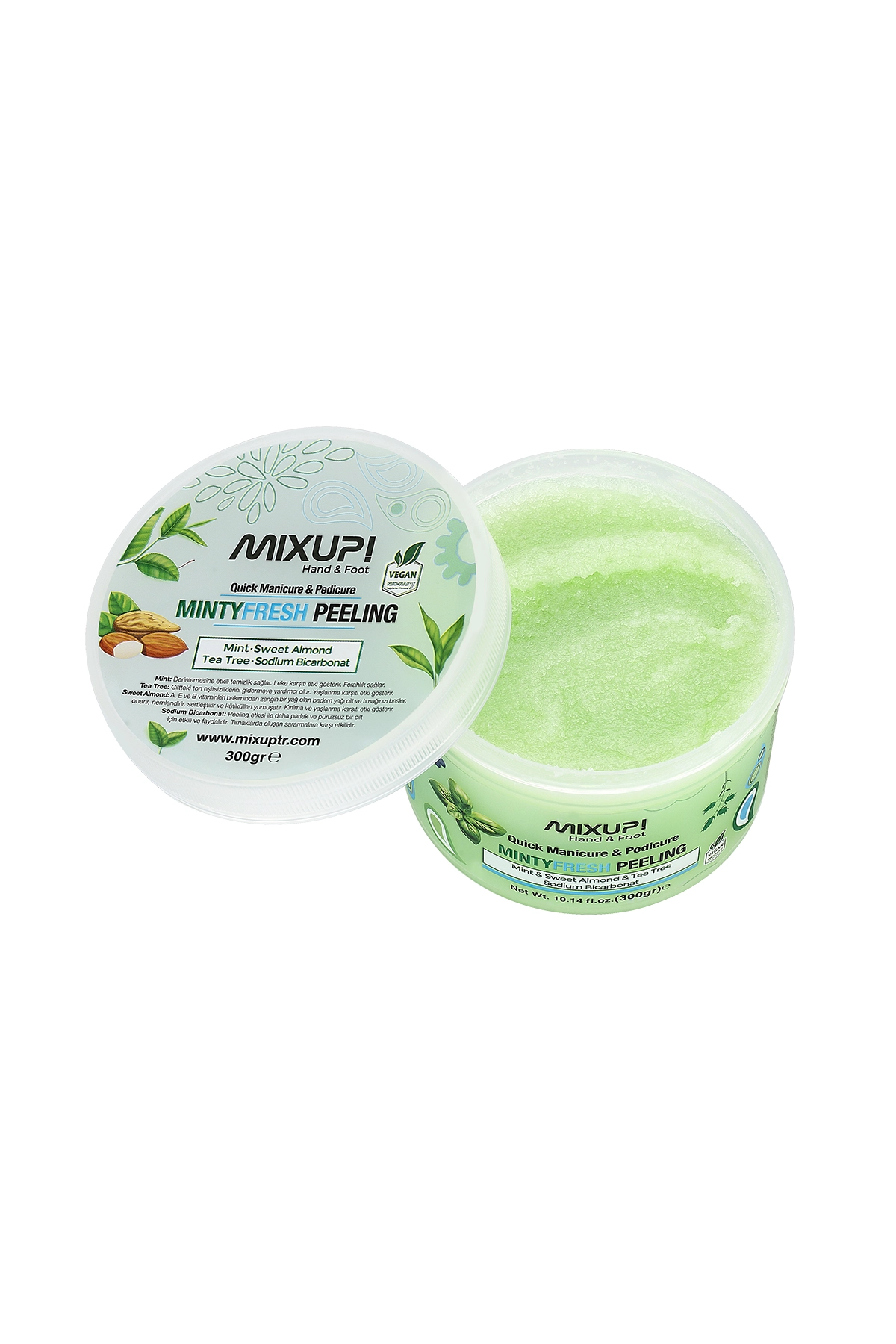 Mixup! Hand & Foot - Manikür & Pedikür Arındırıcı - Besleyici - Nemlendirici Mıntyfresh Peeling 300 gr - Thumbnail