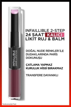 Infaillible 2-step 24 Saat Kalıcı Likit Ruj & Balm - 215 Wine Oclock - Thumbnail