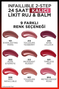 Infaillible 2-step 24 Saat Kalıcı Likit Ruj & Balm - 215 Wine Oclock - Thumbnail