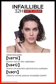 Infaillible 32h Matte Cover Yüksek Kapatıcı Fondöten - 115 Sıcak Alt Ton - Thumbnail