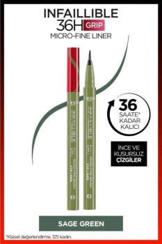 Infaillible 36H Grip Micro Fine Eyeliner 05 Sage Green - Thumbnail