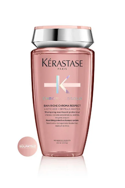 Kerastase Chroma Absolu Bain Riche Chroma Respect Boyalı Saçlar için Besleyici ve Koruyucu Şampuan 250 ml