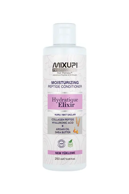 Mixup! Kuru ve Mat Saçlar için Hyaluronik Asit,Kolejen Peptit Kompleks Nem Veren Besleyici Saç Kremi 250 ML