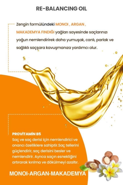 Botanica Comfort - Kuru ve Yıpranmış Saçlar İçin (Monoi-Argan-Makademya İçerikli Yağ) Bakım Yağı 100 ml