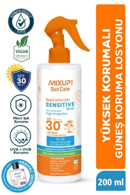 Leke Karşıtı Güneş Koruma Losyonu SPF 30+ Çinko ,Portakal Yağı ve Shea Butter İçerikli 200 ML