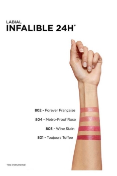 L'Oréal Infaillable Lipstick 2 Steps 801-Toujours - Thumbnail