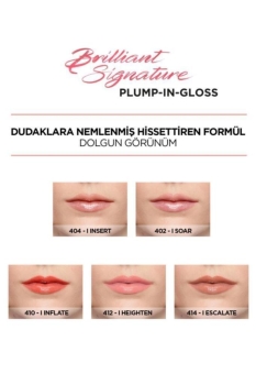 L'Oréal Paris Brilliant Signature Plump in Gloss Ruj 402 I Soar - Thumbnail