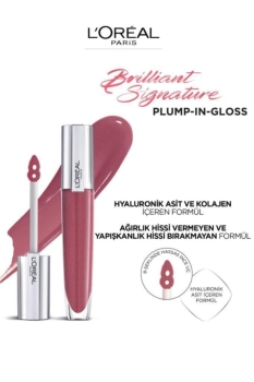 L'Oréal Paris Brilliant Signature Plump in Gloss Ruj 404 I Insert - Thumbnail