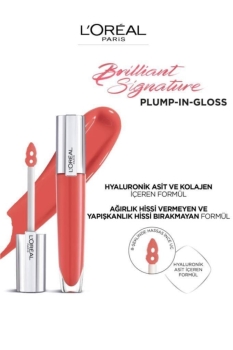 L'Oréal Paris Brilliant Signature Plump in Gloss Ruj 410 I Inflate - Thumbnail