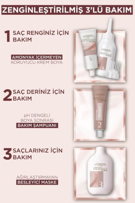 L’Oréal Paris Excellence Creme Nude Renkler Saç Boyası – 4U Nude Kahve