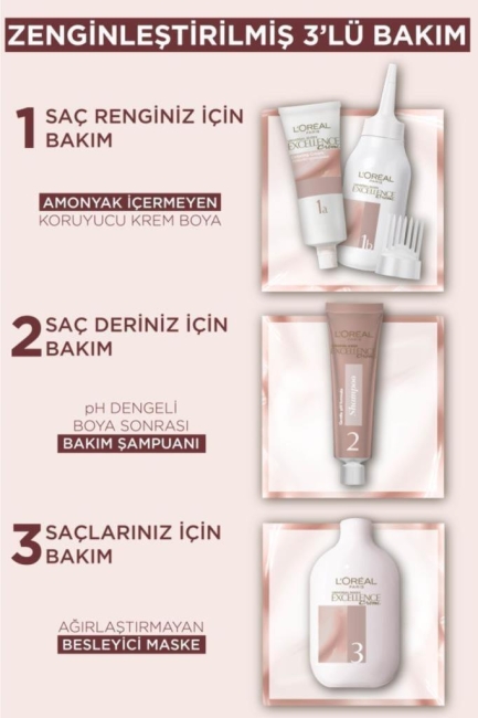 L’Oréal Paris Excellence Creme Nude Renkler Saç Boyası – 6U Nude Koyu Kumral