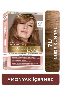 L'Oreal Paris - L’Oréal Paris Excellence Creme Nude Renkler Saç Boyası – 7U Nude Kumral