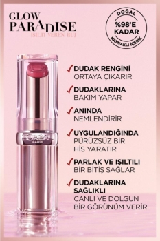 L'Oréal Paris Glow Paradise Balm-in-Lipstick - Işıltı Veren Ruj 191 Nude Heaven - Thumbnail