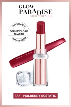 L'Oréal Paris Glow Paradise Balm-in-Lipstick - Işıltı Veren Ruj 353 Mulberry Ecstatic - Thumbnail