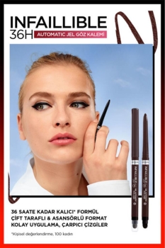 L'Oréal Paris Infaillible Automatic Jel Göz Kalemi - Kahverengi - Thumbnail