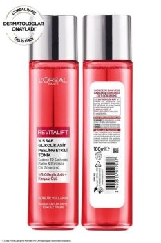 L'Oréal Paris Revitalift %5 Saf Glikolik Asit Peeling Etkili Tonik 180ml - Thumbnail