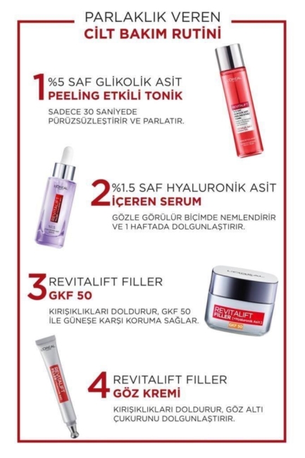 L'Oréal Paris Revitalift %5 Saf Glikolik Asit Peeling Etkili Tonik 180ml