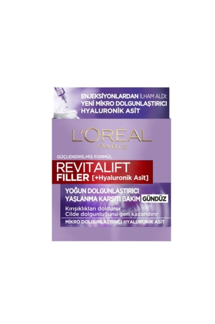 L'Oréal Paris Revitalift Filler Yoğun Dolgunlaştırıcı Yaşlanma Karşıtı Gündüz Kremi- Hyaluronik Asit 50ml