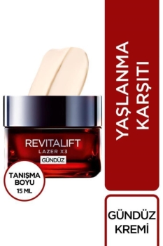 L'Oréal Paris - L'Oréal Paris Revitalift Lazer X3 Yoğun Yaşlanma Karşıtı Gündüz Bakım Kremi- Tanışma Boyu 15ml