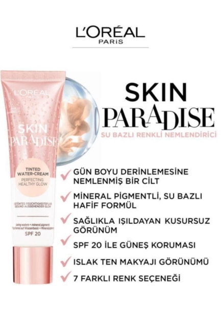 L'Oréal Paris Skin Paradise Su Bazlı Renkli Nemlendirici 02 Fair