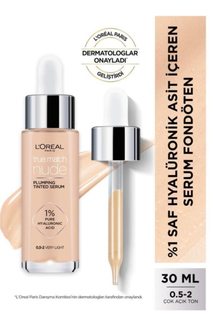 L'Oréal Paris True Match Nude Serum Fondöten 0.5-2 Very Light