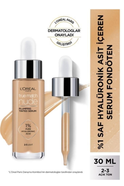 L'Oréal Paris True Match Nude Serum Fondöten 2-3 Light